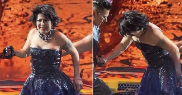 Se le zafó la cadera a Ale Guzmán en pleno concierto