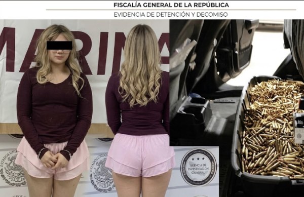 Detienen a mujer con más de 5 mil cartuchos ocultos en su auto