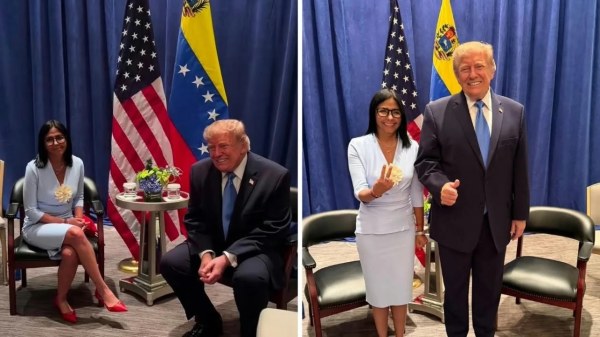 Se reúnen Trump y Delcy Rodríguez