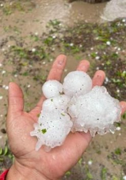 Cae granizada en Buenaventura