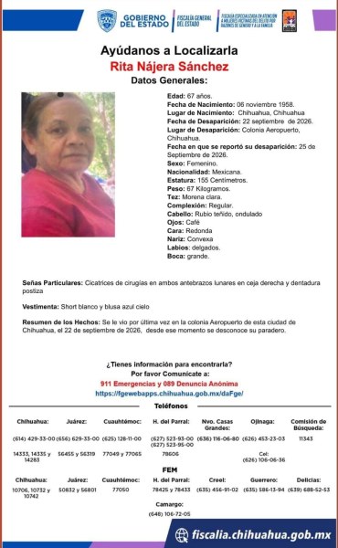 Desaparece mujer en colonia Aeropuerto