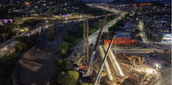 Avanza Gaza de la Teófilo Borunda: supervisan montaje de megaestructura
